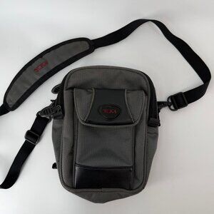 TUMI Leather & Canvas Unisex Shoulder Bag